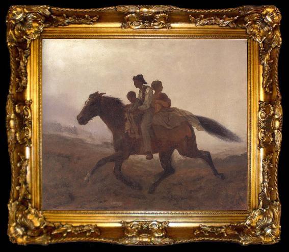 framed  Eastman Johnson A Ride for Liberty, ta009-2